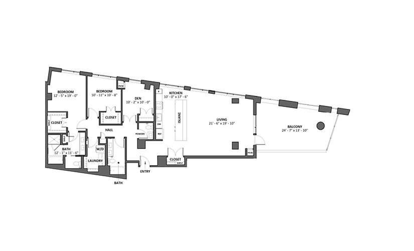 Dilettante 14 2 Bed 2 Bath Floorplan